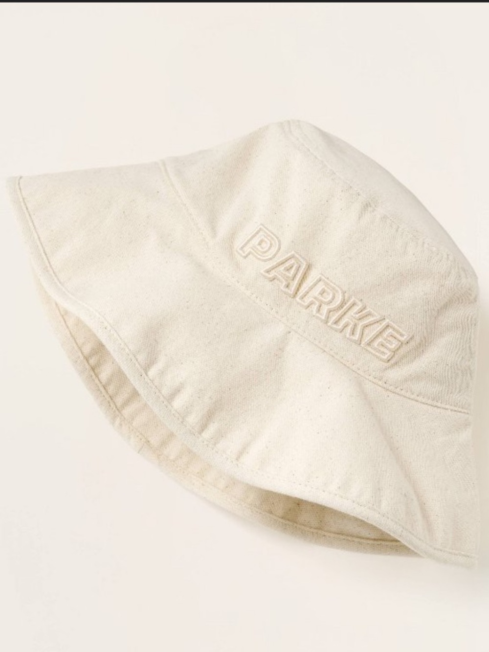 Parke x Target, Canvas Embroidered Bucket Hat, cream color, NWT in sealed bag